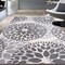 World Rug Gallery Modern Floral Circles Design 9' x 12' Gray Area Rug 9099GRAY9X12 - alternate 1
